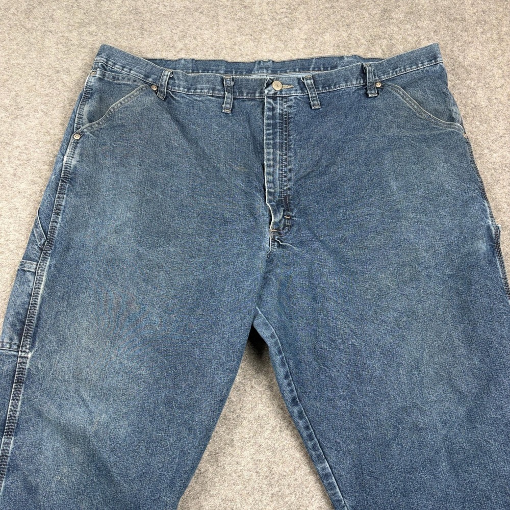 Wrangler Carpenter Jeans Mens 44x30‎ Blue Denim Workwear Utility Outdoor Rugged